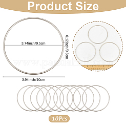 10 шт. железное кольцо для самодельной плетеной сети/паутины с перьями&nbsp;IFIN-SP0001-56A-P