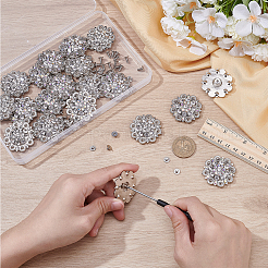 20 шт. 2-х цветный цветок из цинкового сплава BUTT-NB0001-83