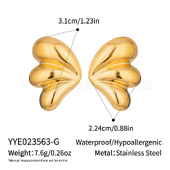 Geometrische Flügel-Ohrstecker aus Edelstahl 304&nbsp;AG9073-1