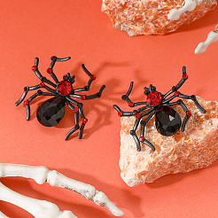 Серьги-гвоздики из сплава в форме паука на Хэллоуин TZ9761