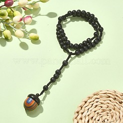 Подвесные украшения для автомобиля из сосновой шишки из натурального дерева&nbsp;HJEW-JM01280