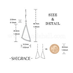 925 orecchini pendenti in argento sterling rodiato&nbsp;JE746A