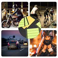 8 лист 2-х цветных водонепроницаемых ПВХ-пластиковых светоотражающих наклеек DIY-GA0004-04