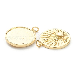 Латунные микропаве прозрачные подвески с фианитом ZIRC-P200-17