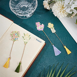 4шт 4 стиля латунные закладки AJEW-GF0008-38