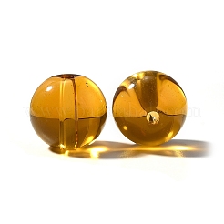 K9ガラス  模造オーストリアクリスタルビーズ  ラウンド  ゴールデンロッド  5.5x6mm  穴：1.2mm&nbsp;GLAA-R004-03D