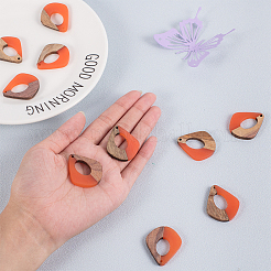 Подвески из смолы и дерева RESI-OL0001-08C