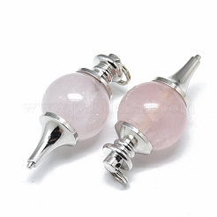 Природного розового кварца подвески&nbsp;G-T073-13M