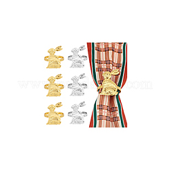 6 шт. 2 цвета железные кольца для салфеток в тибетском стиле AJEW-UN0001-34