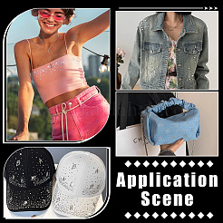 7 шт. стеклянный стразы для горячей фиксации&nbsp;DIY-FG0001-42C