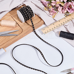 フェイクスエードコード 1 ロール  シルバートーン合金リベット  パンクロックジュエリーには  ゴールドカラー  5x2.5mm  約5.46ヤード（5m）/ロール&nbsp;LW-CL0001-07B
