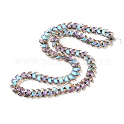 Прозрачные стеклянные бусины гальваническим пряди EGLA-E030-01O-01