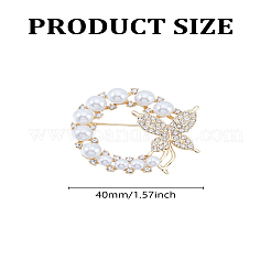 1 шт. брошь из сплава со стразами в виде луны и бабочки в виде листа&nbsp;JEWB-LP0005-11