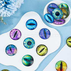 20 шт. 10 стиля светящиеся самоклеящиеся стеклянные глаза-кабошоны&nbsp;GGLA-SP0001-06