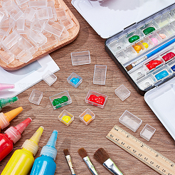 100 шт. 2 стиля прозрачные пластиковые пустые кюветы для акварельных красок KY-PH0002-24