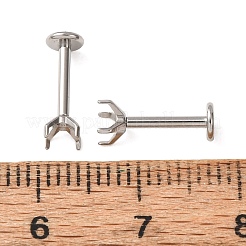 304 Edelstahl-Krappenfassungen für Ohrringe&nbsp;SA-CBA8B85-11B-02
