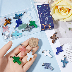 24шт 12 стиля подвески с драгоценными камнями G-SC0003-17