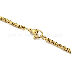 Ожерелья из нержавеющей стали с вакуумным покрытием PVD 201 для мужчин NJEW-Q336-03A-G