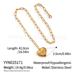 Ожерелья с подвеской в форме сердца из нержавеющей стали 304 для женщин&nbsp;JD8582