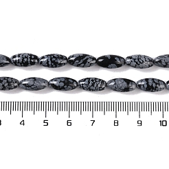Природные снежинка обсидиан бисер нитей G-K362-I16-06