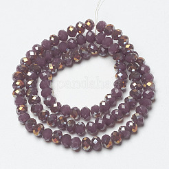 Стеклянные бусины с гальваническим покрытием  EGLA-A034-J6mm-H