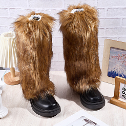 Чехол для ботинка из полиэстера с имитацией лисьего меха&nbsp;AJEW-WH20130-37A