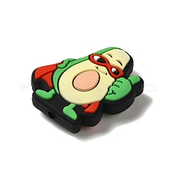 Perline focali in silicone ecologico per uso alimentare di frutta superman&nbsp;SIL-Q021-01B