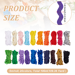 100 m 20 Stile Polyester-Spitzenbesätze&nbsp;OCOR-MA0001-24