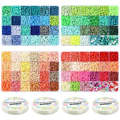 Зимняя тематика своими руками полимерная глина дисковые браслеты с бусинами наборы для изготовления&nbsp;DIY-YW0010-94