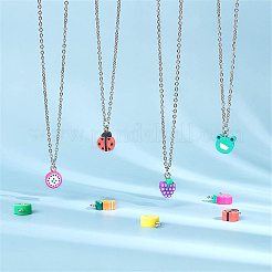 Полимерной глины ручной работы подвески CLAY-NB0001-12P