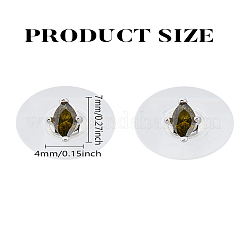 1 пара серег-гвоздиков из латуни с микропаве из кубического циркония&nbsp;EJEW-LP0004-76