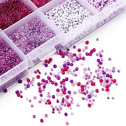 12000шт 15 стиля 12/0 стеклянные круглые бусины&nbsp;SEED-YW0001-40A