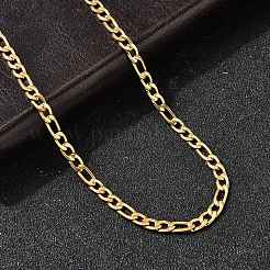 3.8 мм цепочка Фигаро из нержавеющей стали 304 для женщин&nbsp;NJEW-B134-02B-G