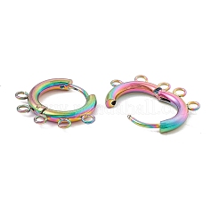 Regenbogen farbe ionen beschichtung (ip) 304 edelstahl creolen&nbsp;LS-STAS-D183-01M