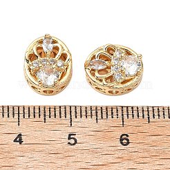 Латунные микро проложить кубического циркония бусы KK-A259-08G