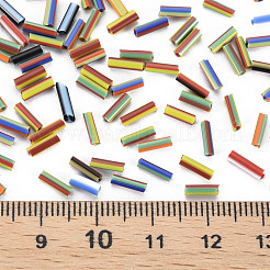 Непрозрачные цвета двухцветные стеклянные бусины из стекляруса SEED-T006-02A-06