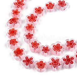 Ручной работы стеклянная бусина тысячецветник нитей&nbsp;LAMP-N029-017D-21