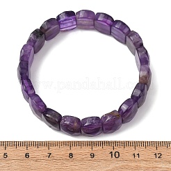 Stretcharmbänder mit natürlichen Amethystperlen für Damen und Herren&nbsp;G-K303-01E