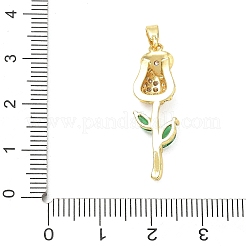 Pendenti in zirconi cubici colorati in micro pavè di ottone&nbsp;CU-CBA5B4D-02G