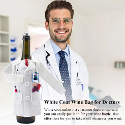 2 set di decorazioni e accessori per borse copri-bottiglia di vino in feltro&nbsp;AJEW-CP0011-82
