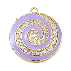 Pendenti in zirconi cubici trasparenti in micro pavè di ottone&nbsp;CU-CBA4231-04G