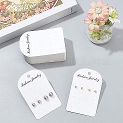 ディスプレイアクセサリー台紙  ピアスに使用  長方形  ホワイト  9x5.75x0.03cm  穴：6mm&nbsp;CDIS-FG0001-46