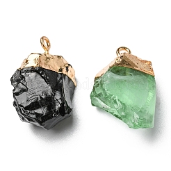 Подвески из смолы с имитацией драгоценных камней RESI-D050-09LG