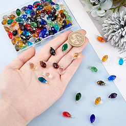 120шт 20 цвета стеклянный кулон PALLOY-PH01677