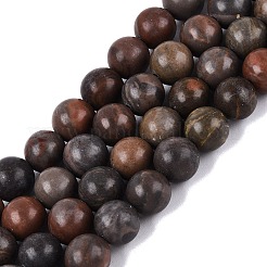 天然石の碧玉ジャスパービーズ連売り  スムーズなラウンド  8~8.5mm  穴：0.8~1mm  約44~47個/連  14.37~15.35インチ（36.5~39cm）&nbsp;G-Q601-13A-01