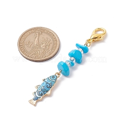 Подвесные украшения из сплава эмали HJEW-JM01729