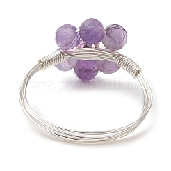 Кольцо с натуральным апатитом&nbsp;RJEW-TA00164