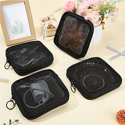 4 шт. косметичка-клатч из нейлоновой сетки и полиэфирного волокна на молнии для хранения&nbsp;ABAG-CN0001-57C