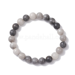 Круглые натуральные бусины ястребиного глаза&nbsp;BJEW-JB12733