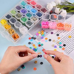 134.4гр 28-хцветные бусины из полимерной глины ручной работы CLAY-SZ0001-34